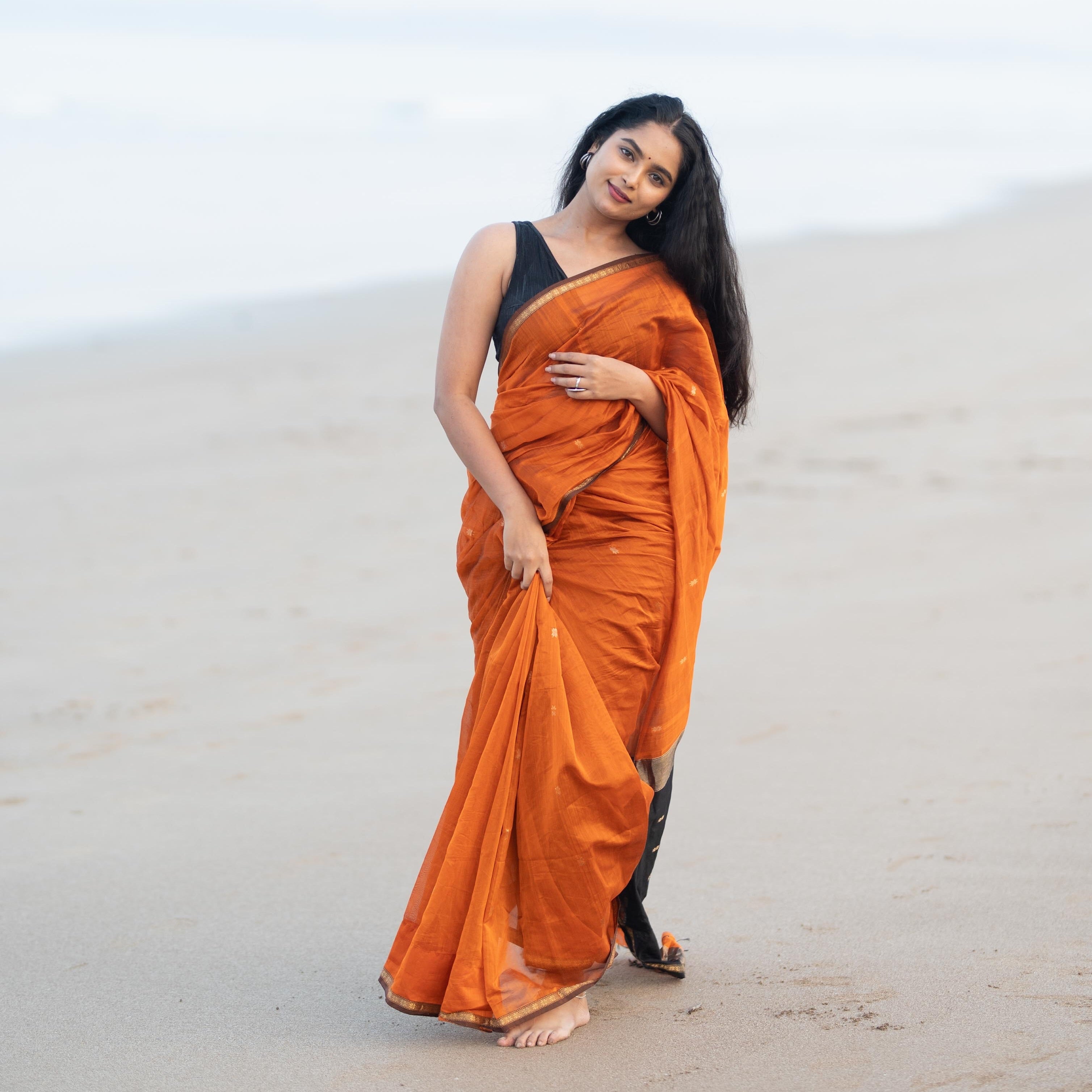 Banarasi Soft Silk Saree with Gold Zari Work