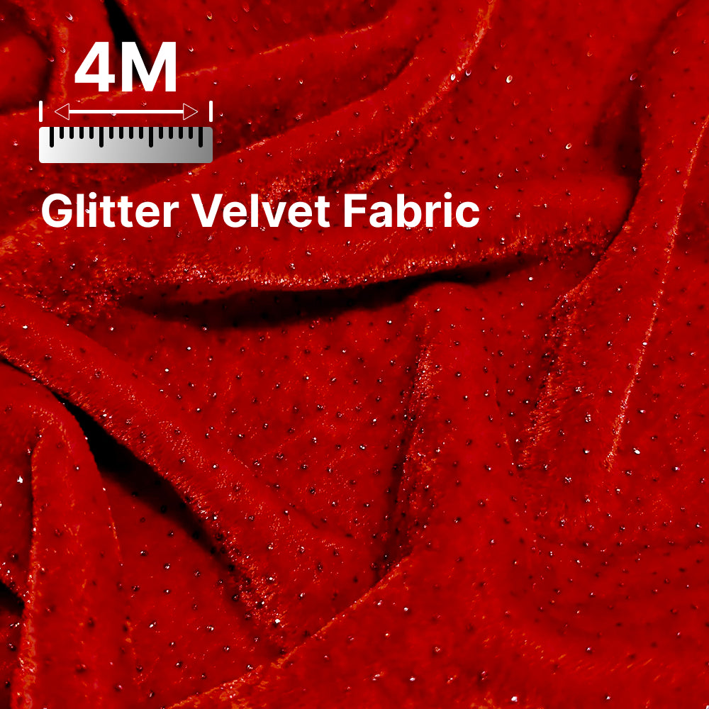 Premium Sparkle Velvet Fabric for Blouse, Lehenga, Gown & Party Wear | 44 Inch Width | 200–220 GSM | Multiple Colors Available