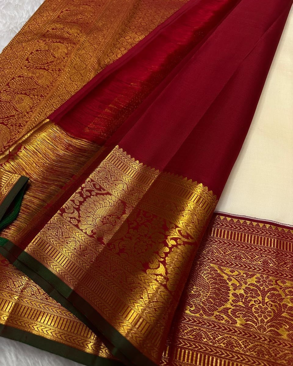 Royal Charm Banarasi Soft Silk Saree with Gold Zari