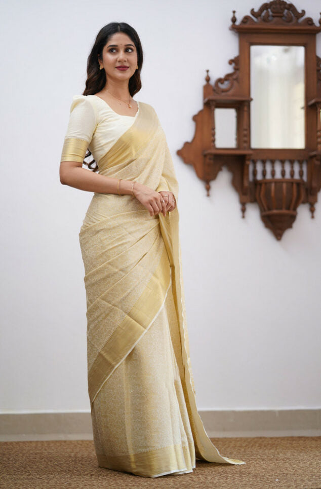 Banarasi Soft Silk Saree | Exquisite Weaving & Elegant Color Combination | Shade 5 | 550GM