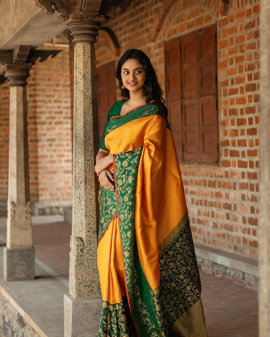 Imperial Grace Banarasi Soft Silk Saree Gold Zari
