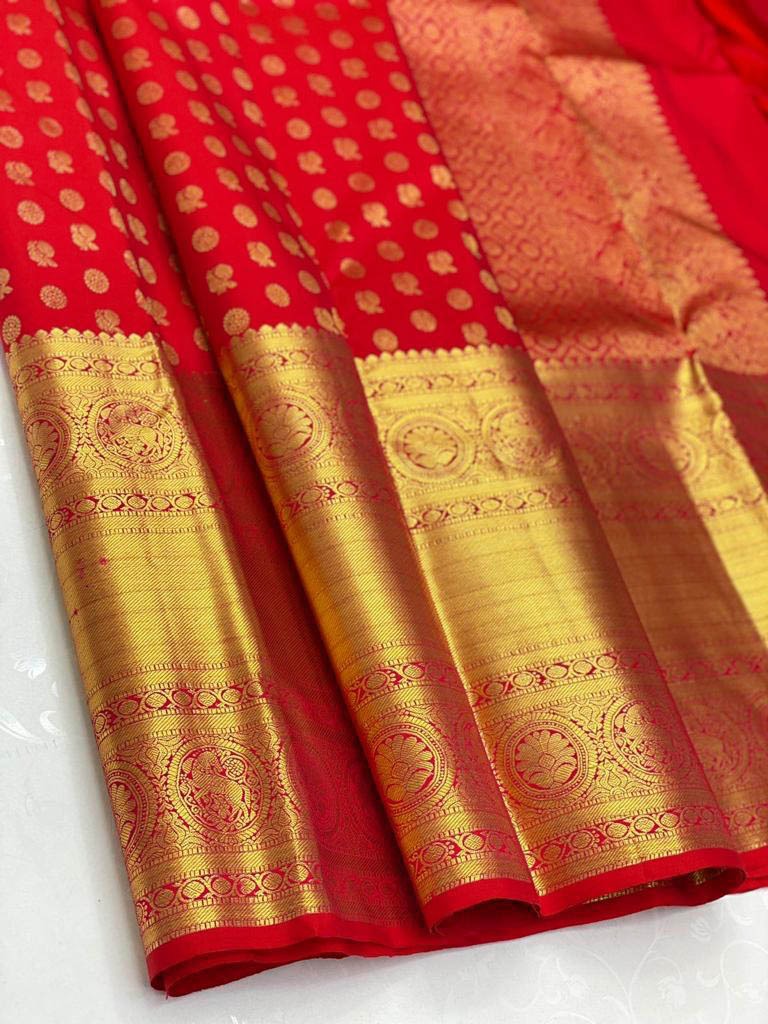 DCPL Banarasi Soft Silk Saree Colour 1 with Gold Zari Weaving