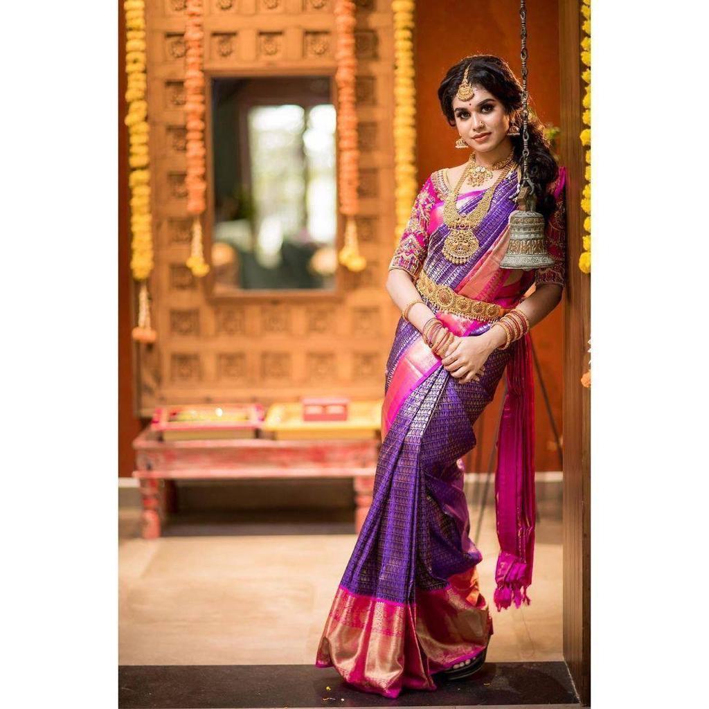 Banarasi Soft Silk Saree with Lustrous Finish & Elegant Appeal