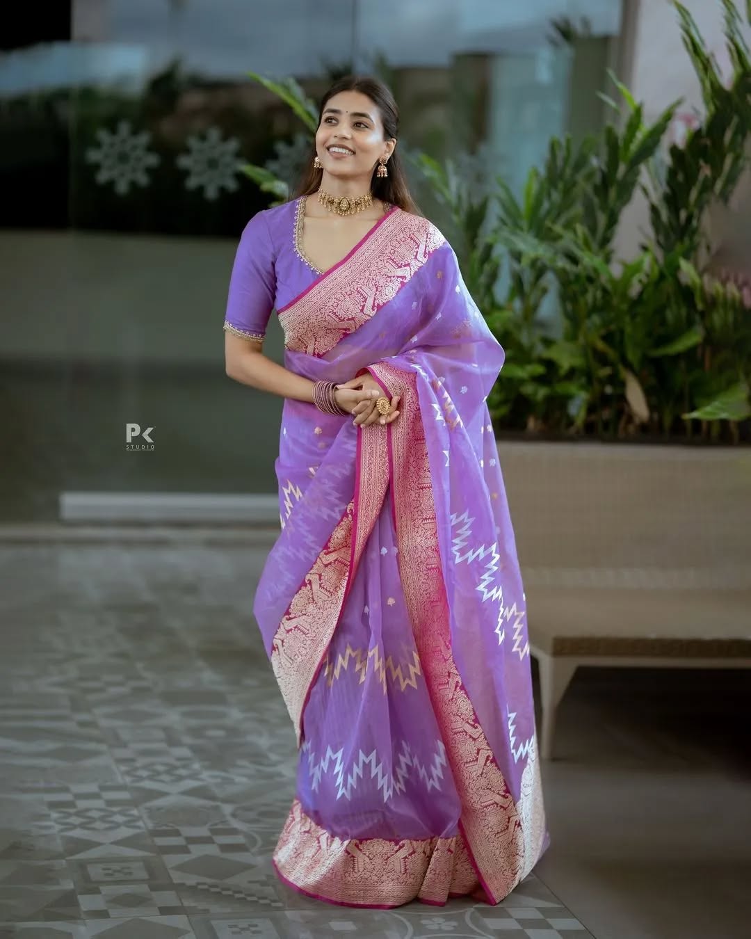 Banarasi Soft Silk Saree Colour 1 with Gold Zari Weaving by DCPL