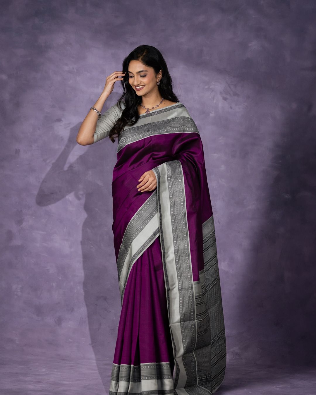 Majestic Aura Banarasi Soft Silk Saree with Gold Zari