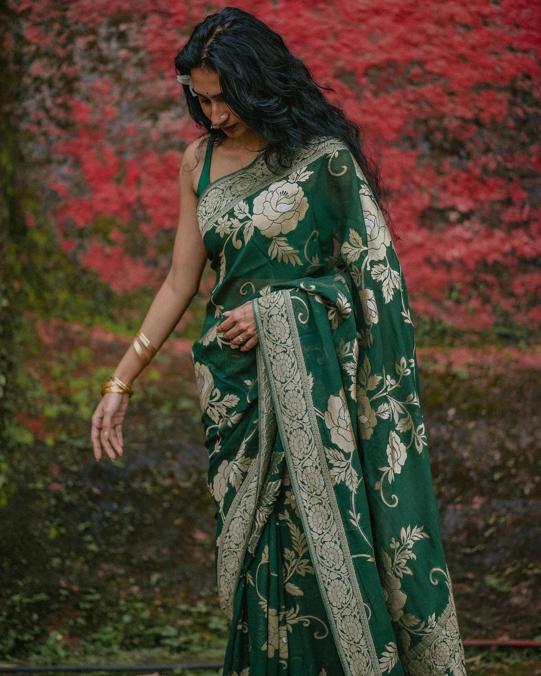 Regal Splendor Banarasi Soft Silk Saree Gold Zari