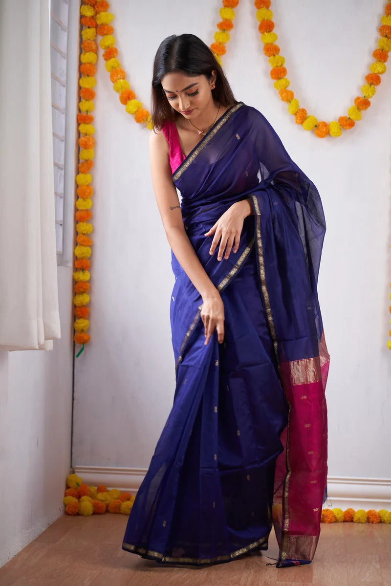 Banarasi Soft Silk Saree | Gold Zari Brocade | Shade 9 | 405GM