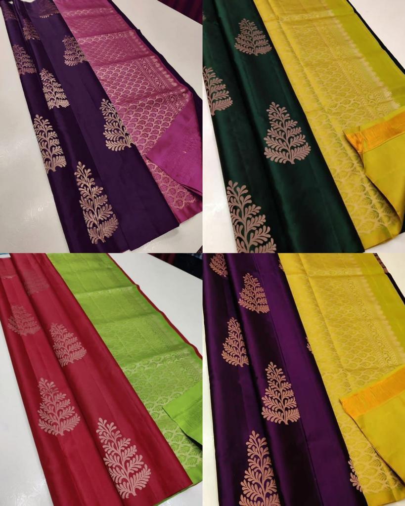 Banarasi Soft Silk Saree with Gold Zari Weaving – Luxurious Wedding Saree Collection