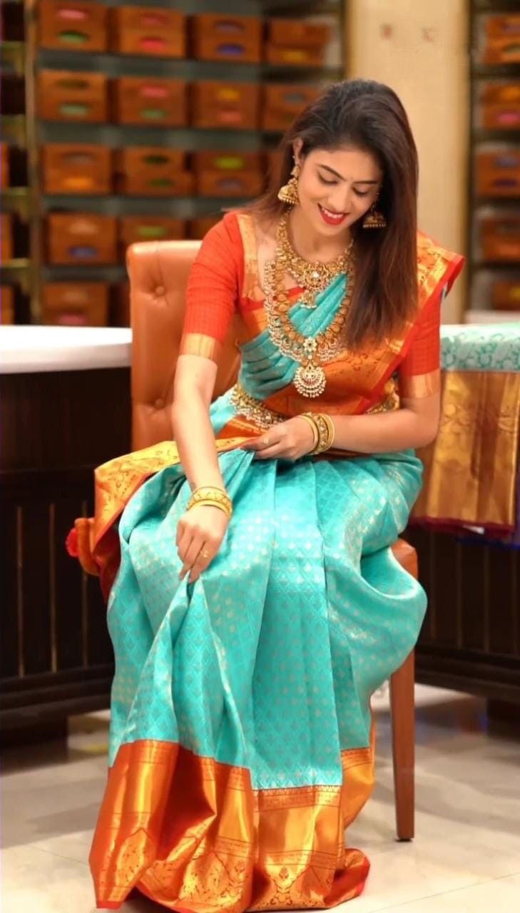 DCPL Banarasi Soft Silk Saree Colour 1 – Radiant Charm Collection