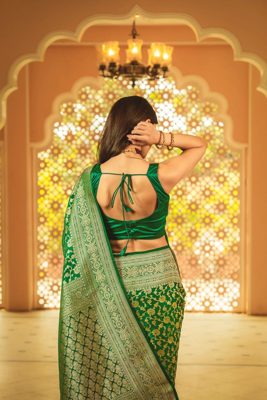 Timeless Tradition: Banarasi Saree in Soft Silk & Rich Gold Brocade (Colour 1)