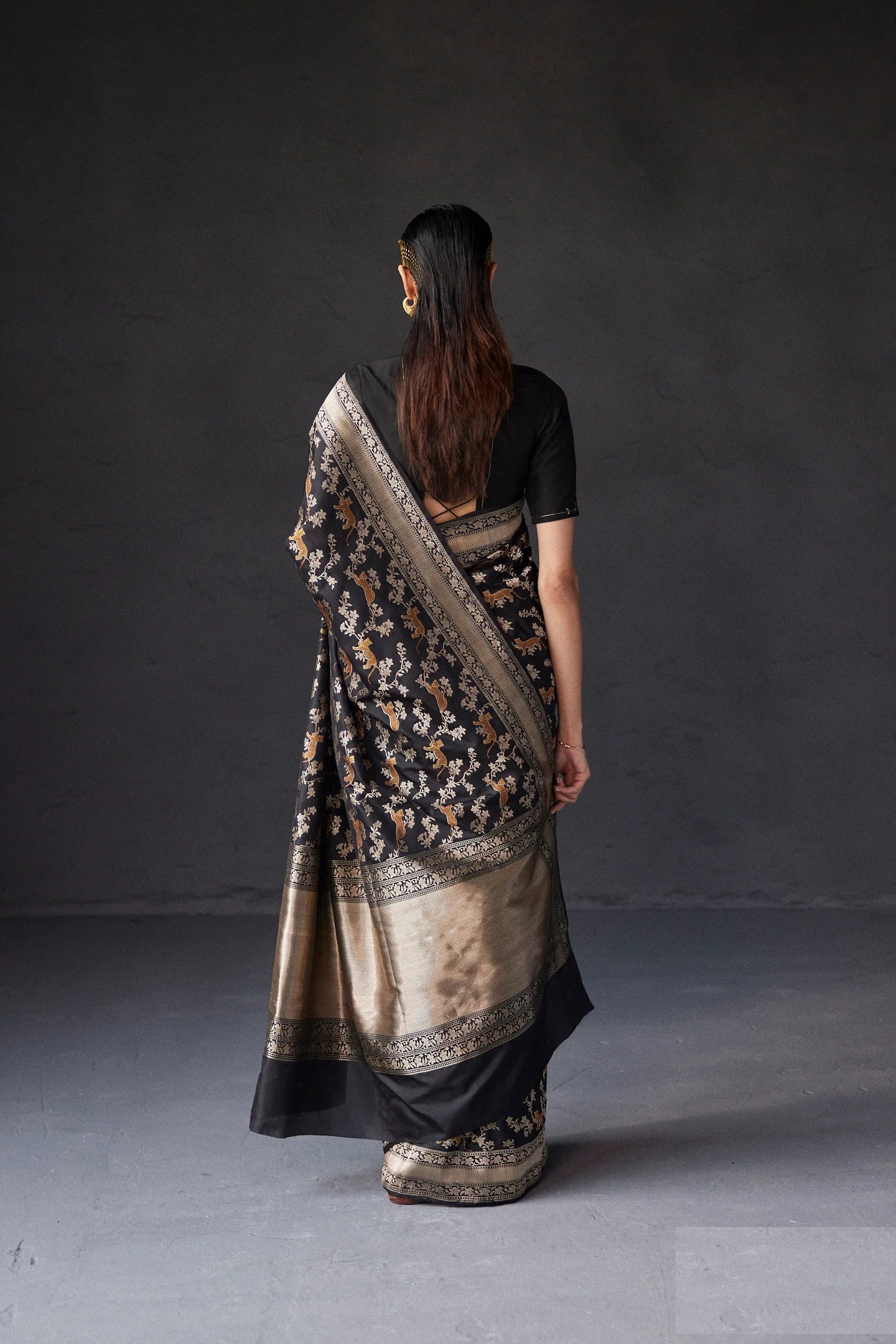 Eternal Elegance Banarasi Soft Silk Saree Gold Zari