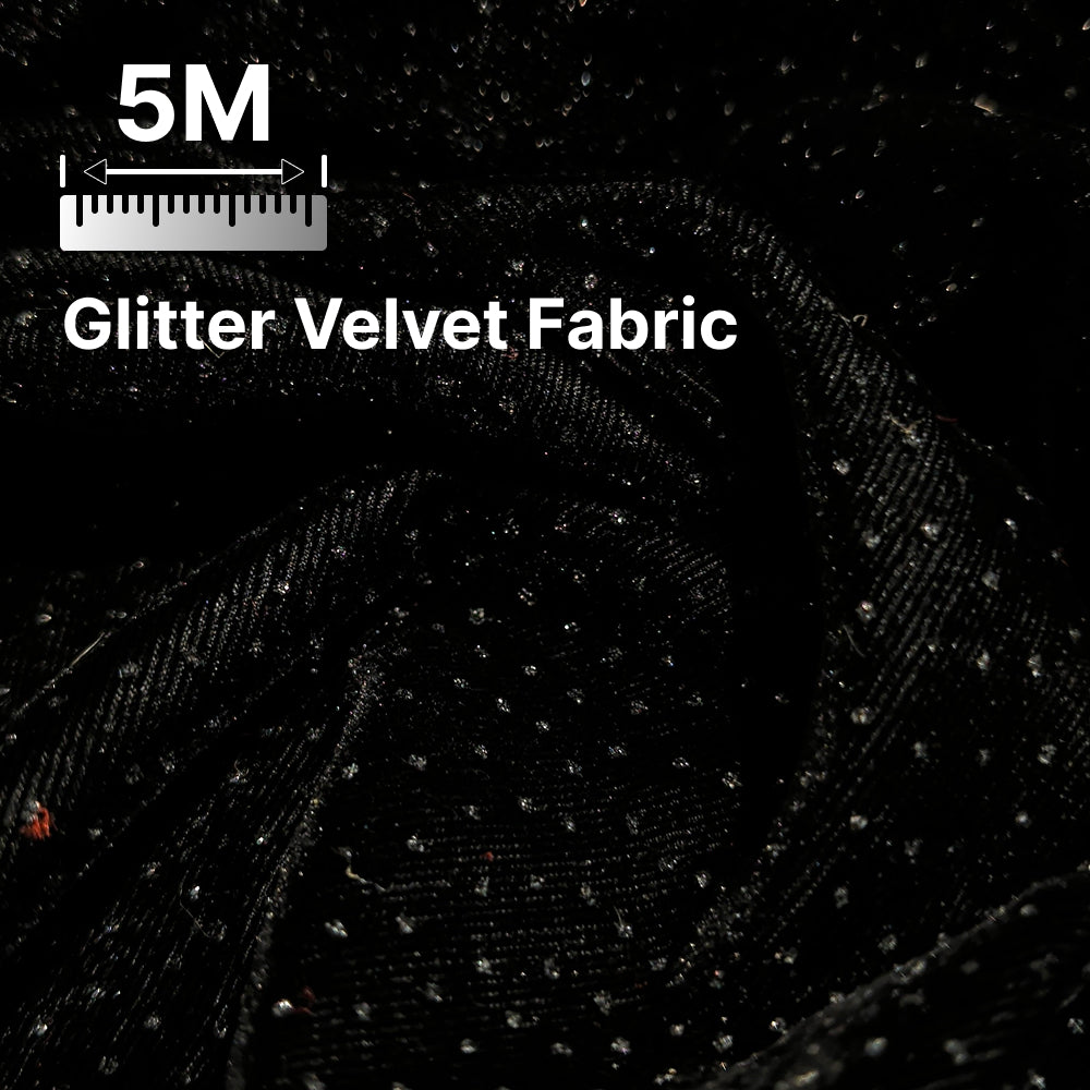 Premium Sparkle Velvet Fabric for Blouse, Lehenga, Gown & Party Wear | 44 Inch Width | 200–220 GSM | Multiple Colors Available