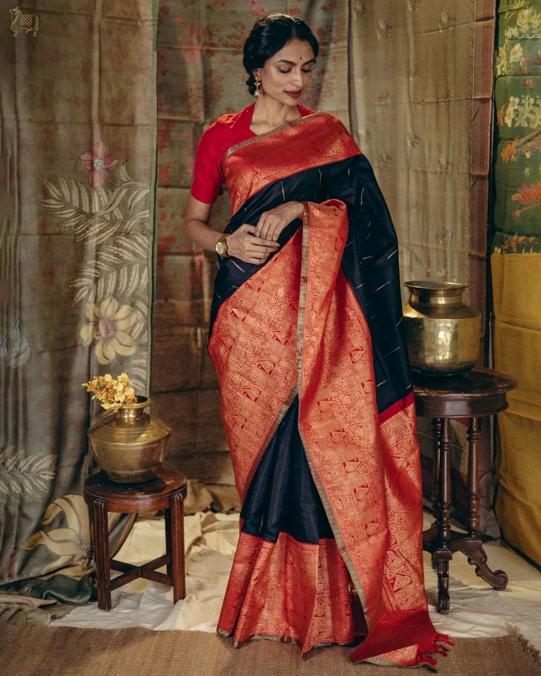 Elegant Heritage Banarasi Silk Saree with Gold Zari