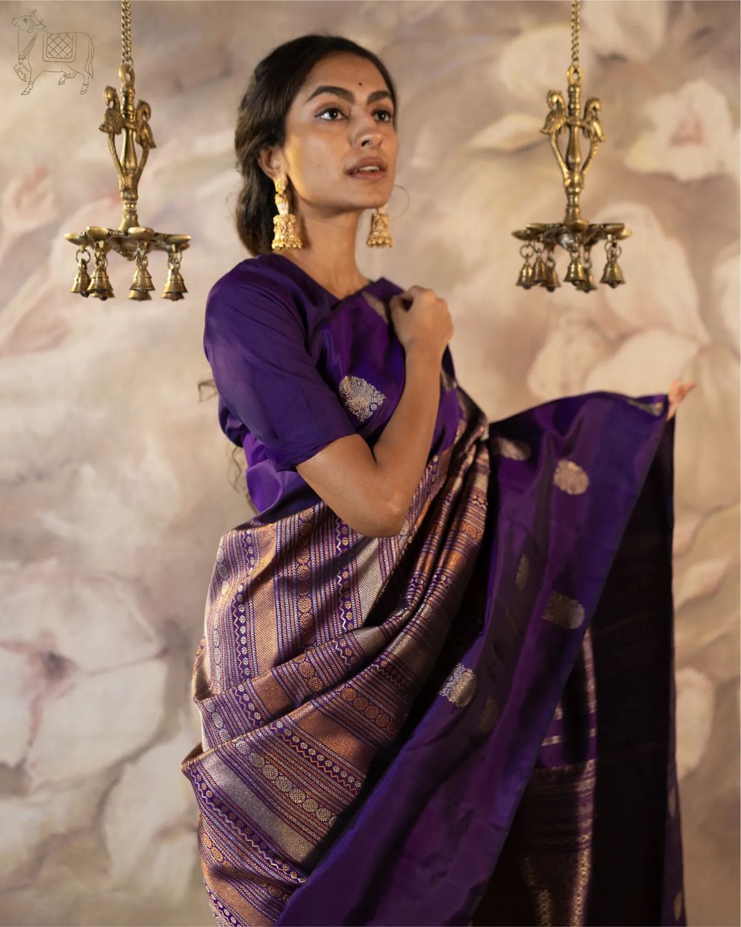 Eternal Heritage Banarasi Soft Silk Saree Gold Silver Zari