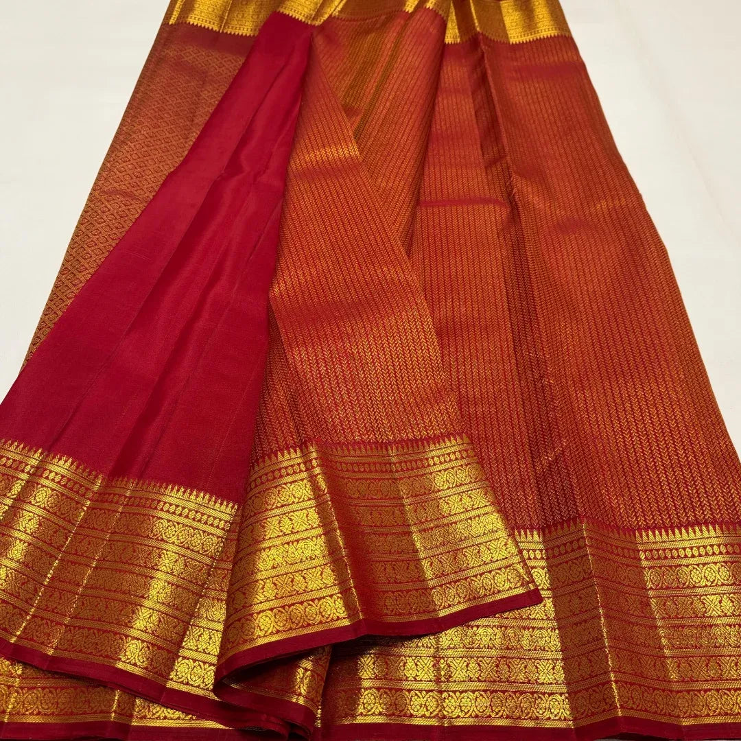 Golden Essence Banarasi Soft Silk Saree with Gold Zari