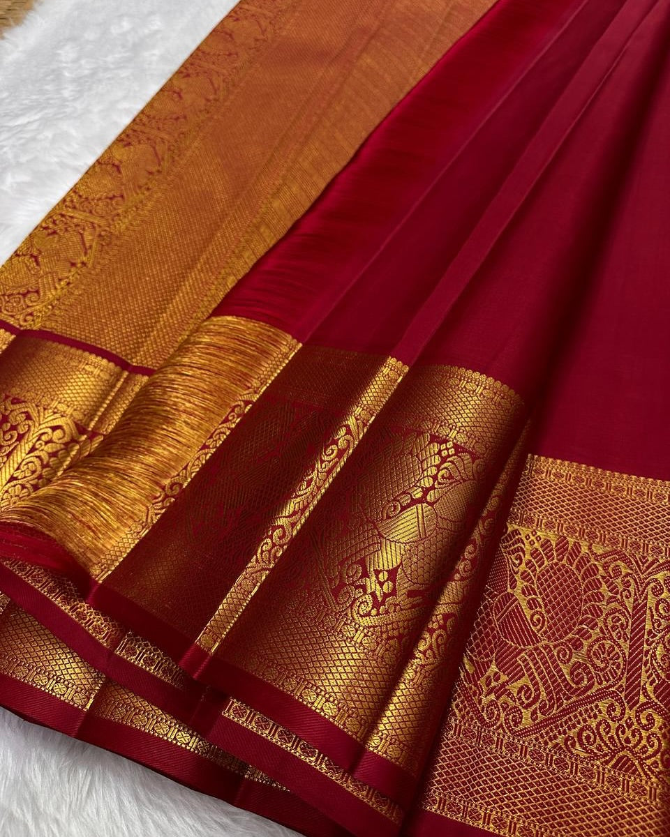 Regal Bliss Banarasi Soft Silk Saree with Gold Zari