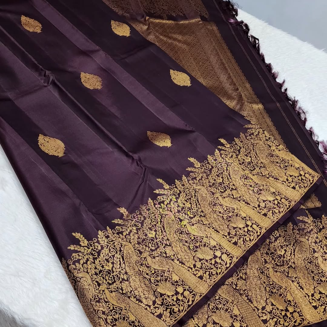 Banarasi Soft Silk Saree Colour 1 by DCPL – Minimalistic Design