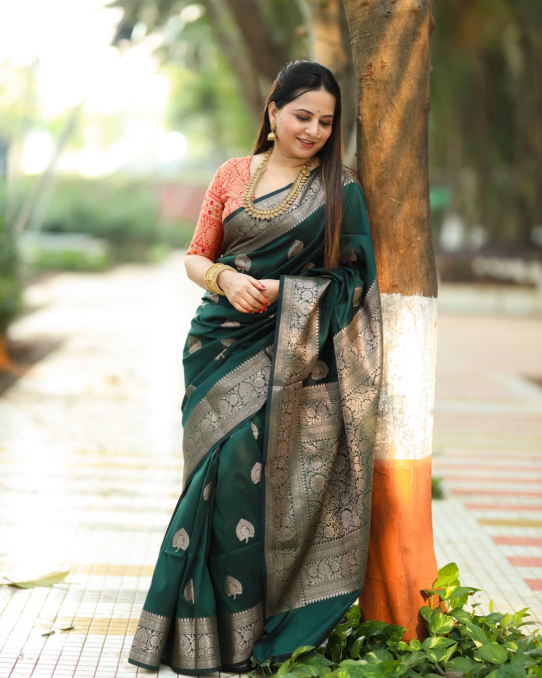 Banarasi Soft Silk Saree – Minimalistic Elegance