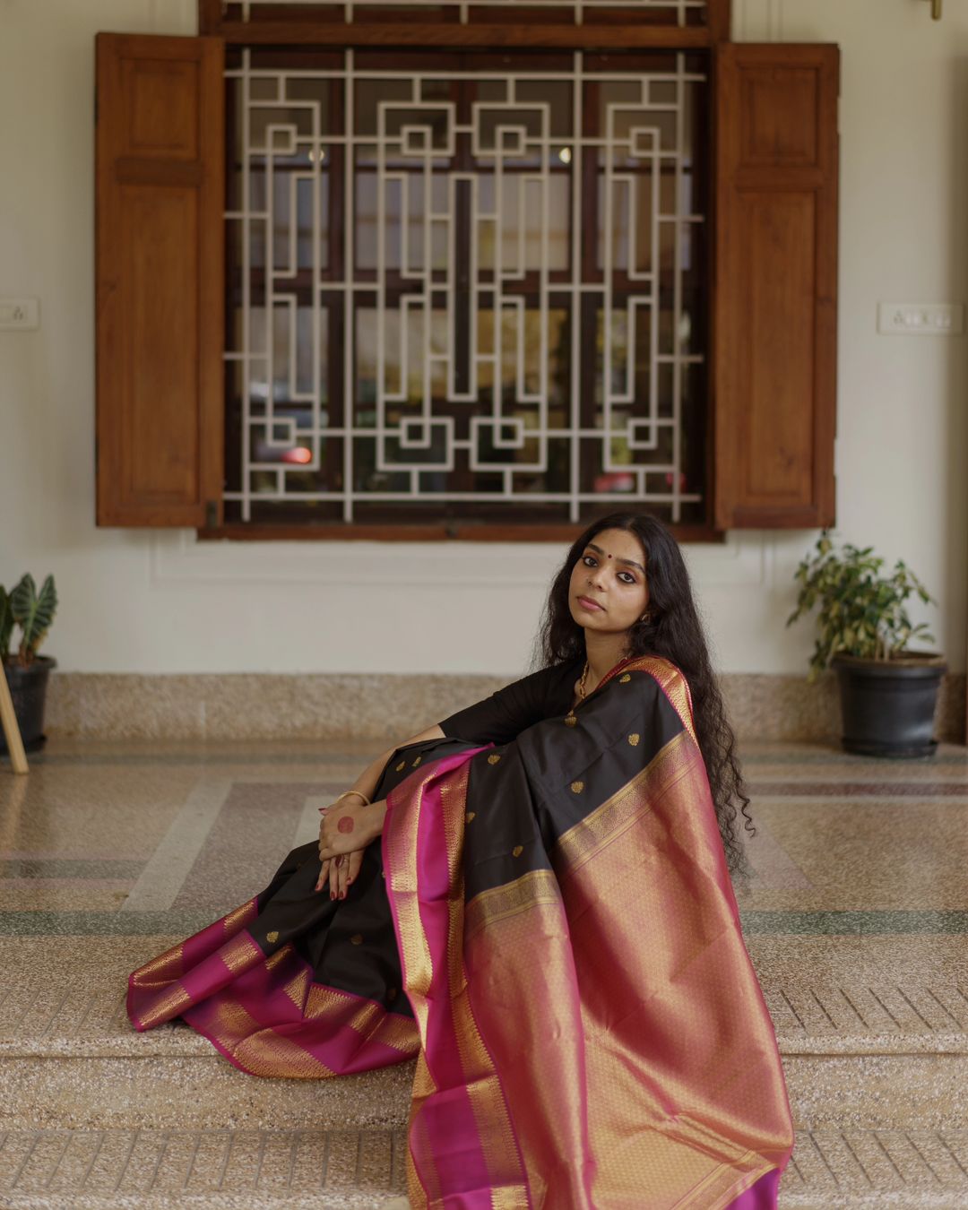 Radiant Grace Banarasi Soft Silk Saree with Gold Zari