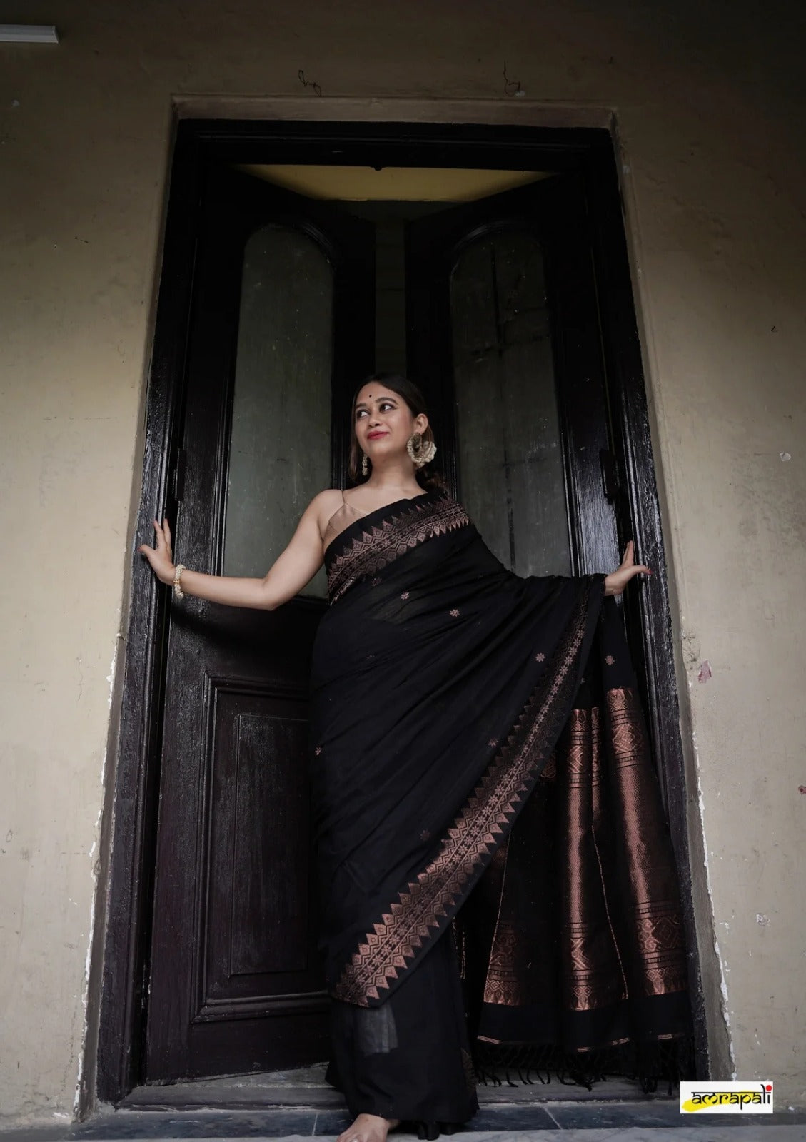 Banarasi Soft Silk Saree – Sky Blue, 564GM, Copper Zari Weaving, Elegant Ethnic Wear