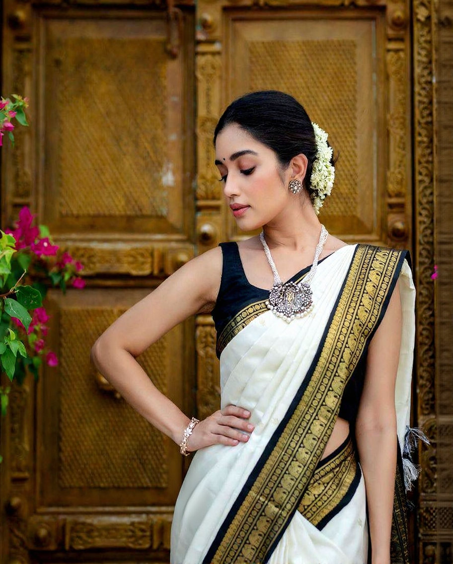Eternal Elegance Banarasi Soft Silk Saree Gold Zari