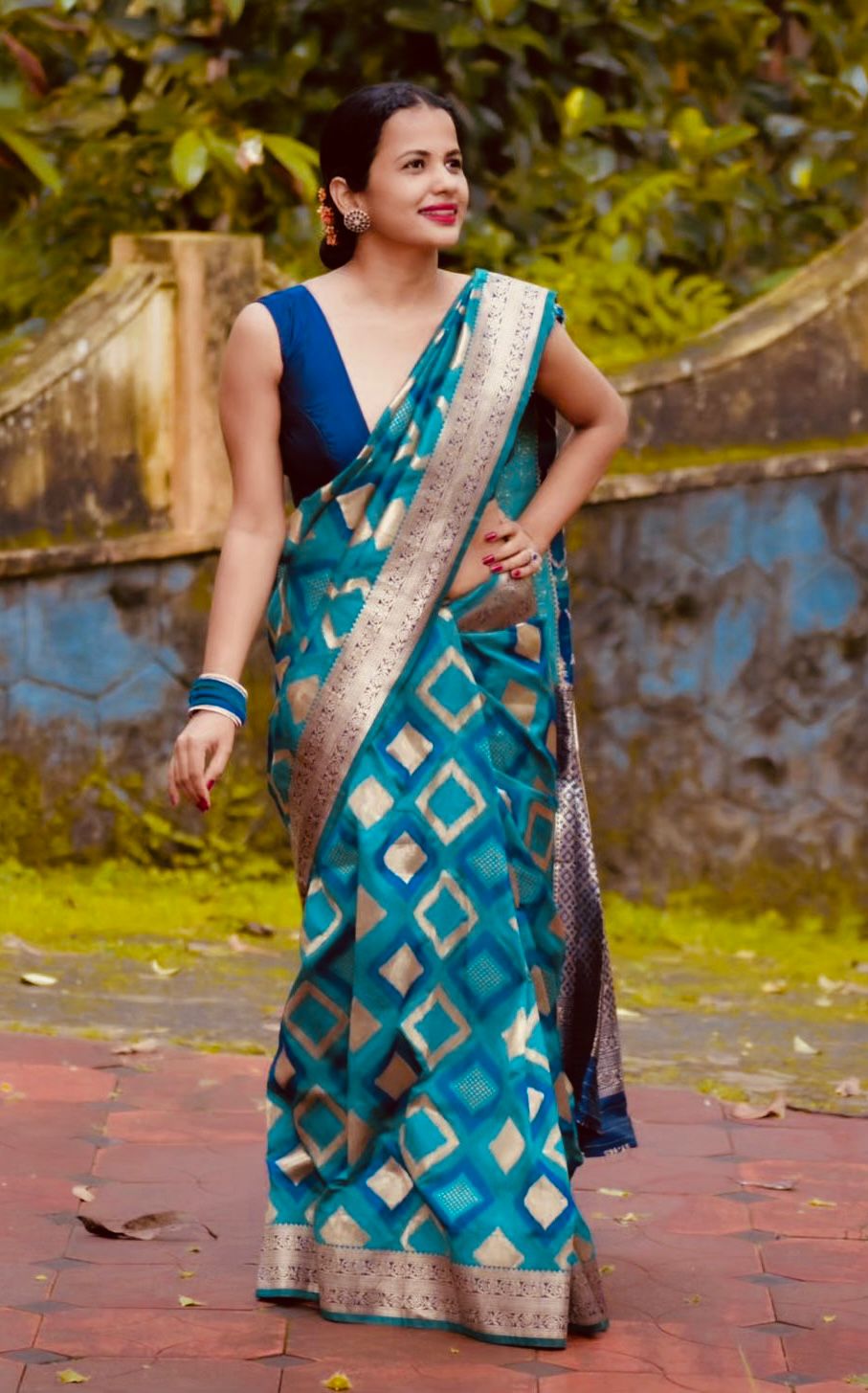 Regal Charm Banarasi Silk Saree with Gold Zari