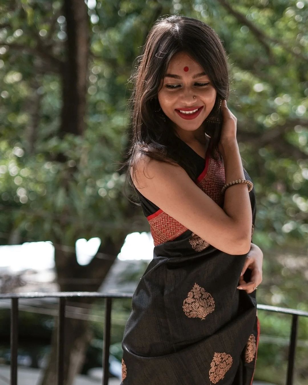 Soft silk Banarasi saree with intricate brocade design