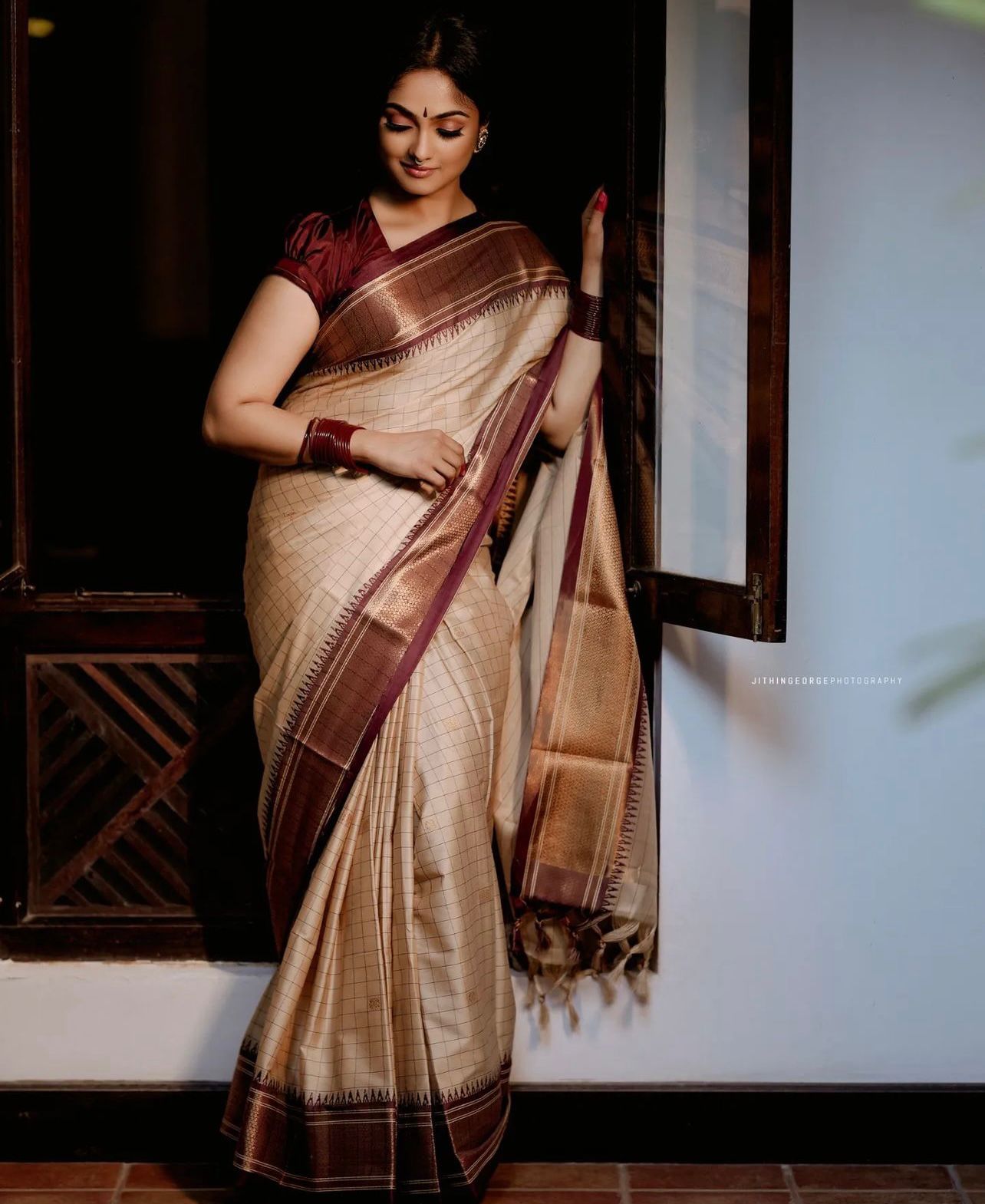 Banarasi Soft Silk Saree with Intricate Brocade & Gold Zari Weaving