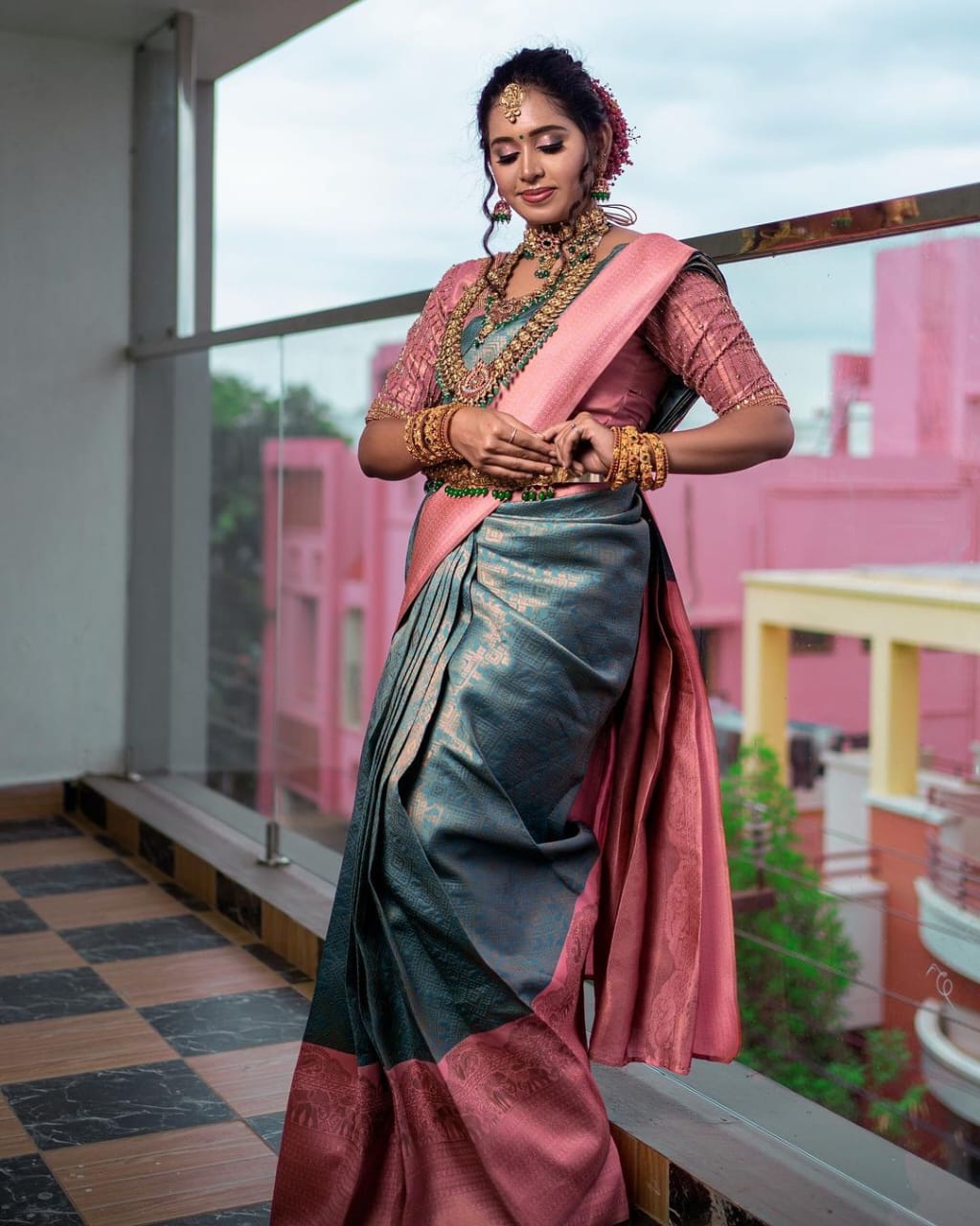 Eco-Chic Banarasi Soft Silk Saree for Minimalist Fashion