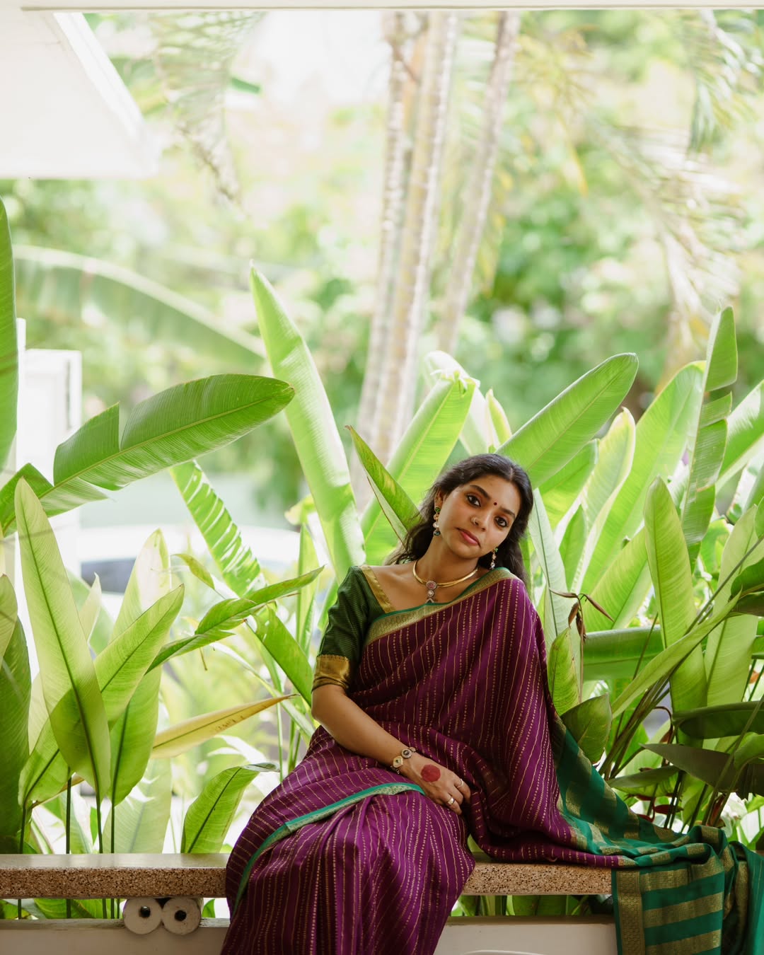Ethereal Glow Banarasi Soft Silk Saree Gold Zari Weaving