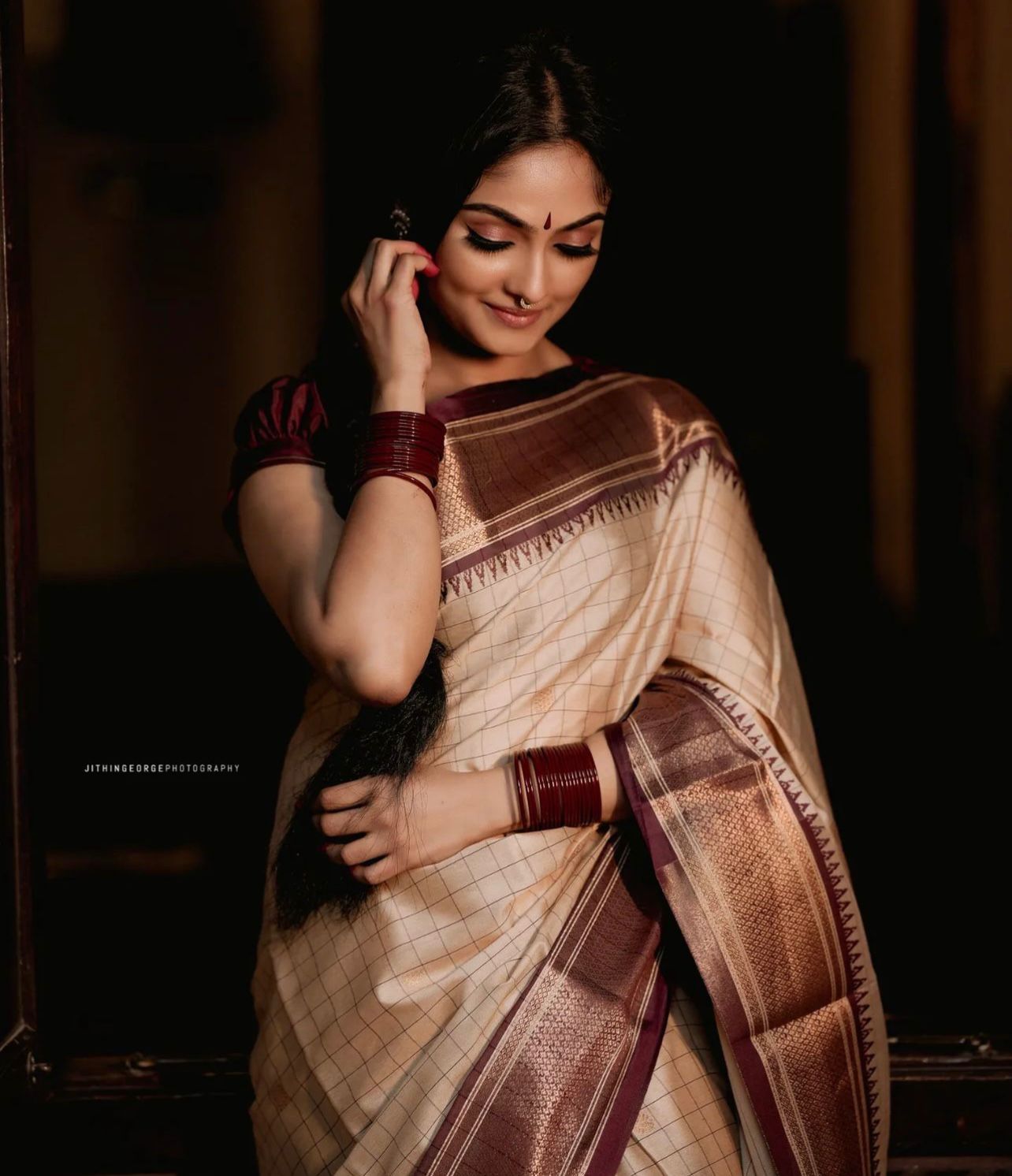 Banarasi Soft Silk Saree with Intricate Brocade & Gold Zari Weaving