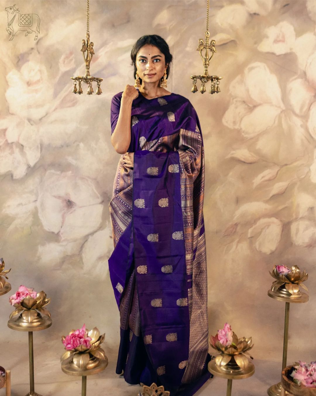 Eternal Heritage Banarasi Soft Silk Saree Gold Silver Zari