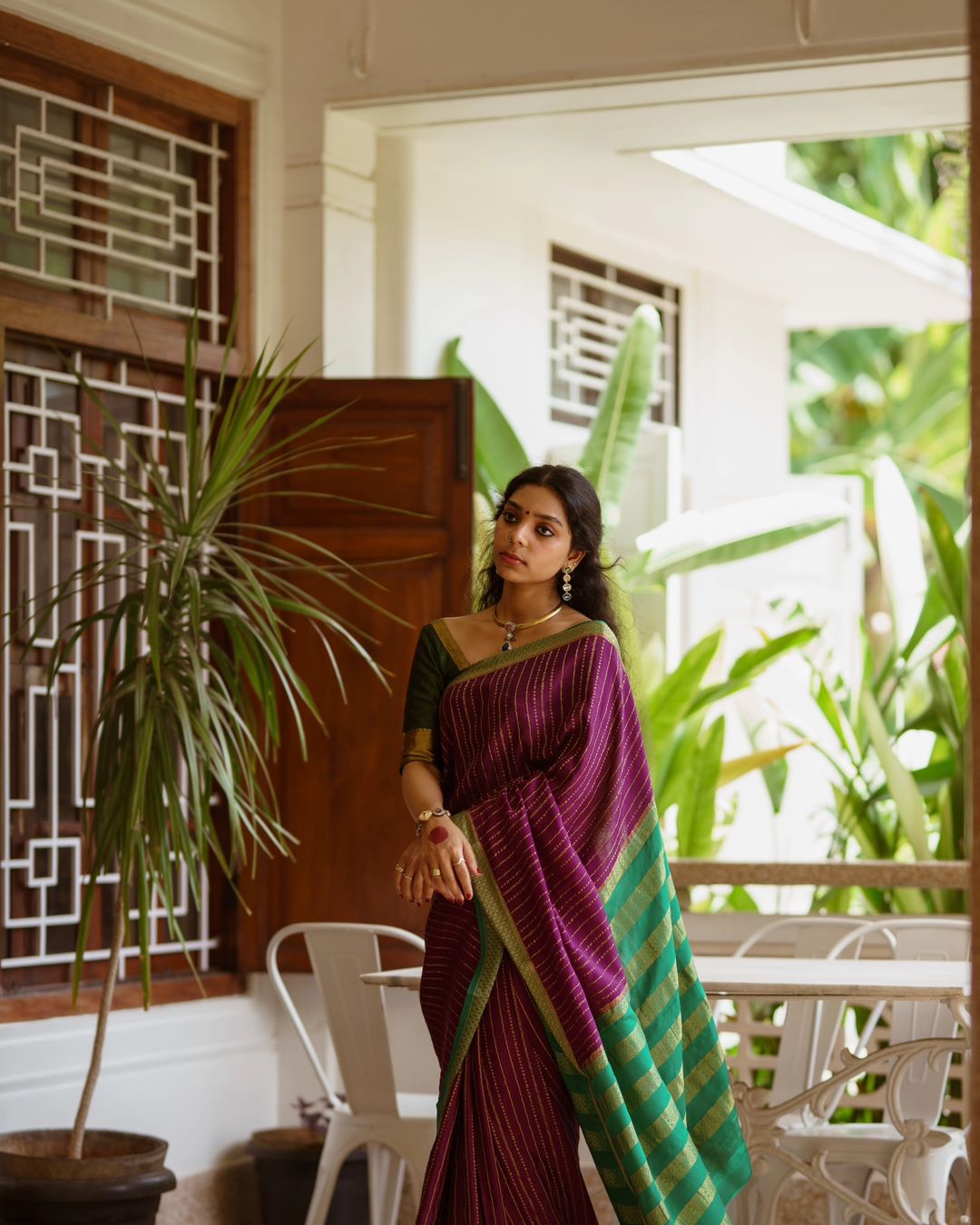 Ethereal Glow Banarasi Soft Silk Saree Gold Zari Weaving