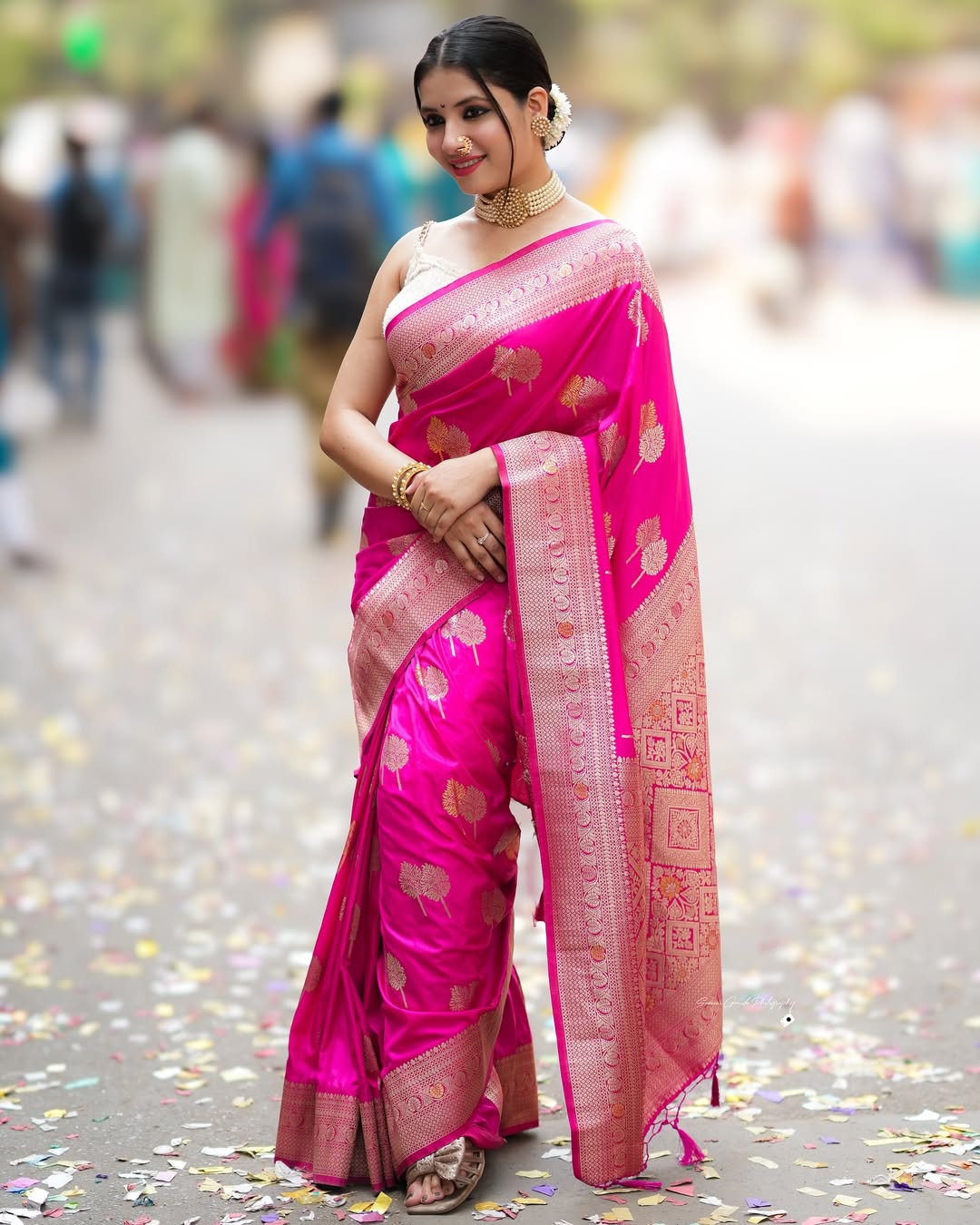 Ethereal Essence Banarasi Soft Silk Saree Gold Zari
