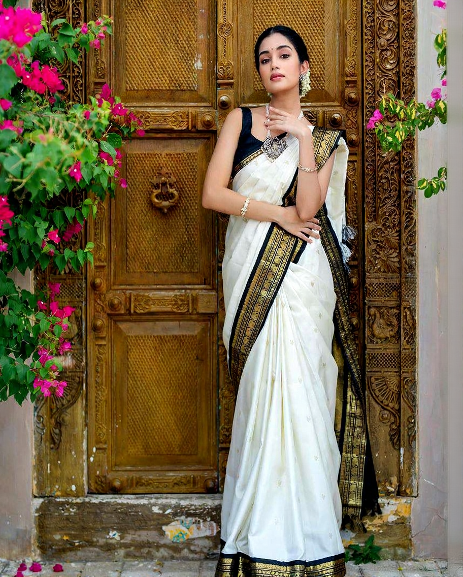 Eternal Elegance Banarasi Soft Silk Saree Gold Zari
