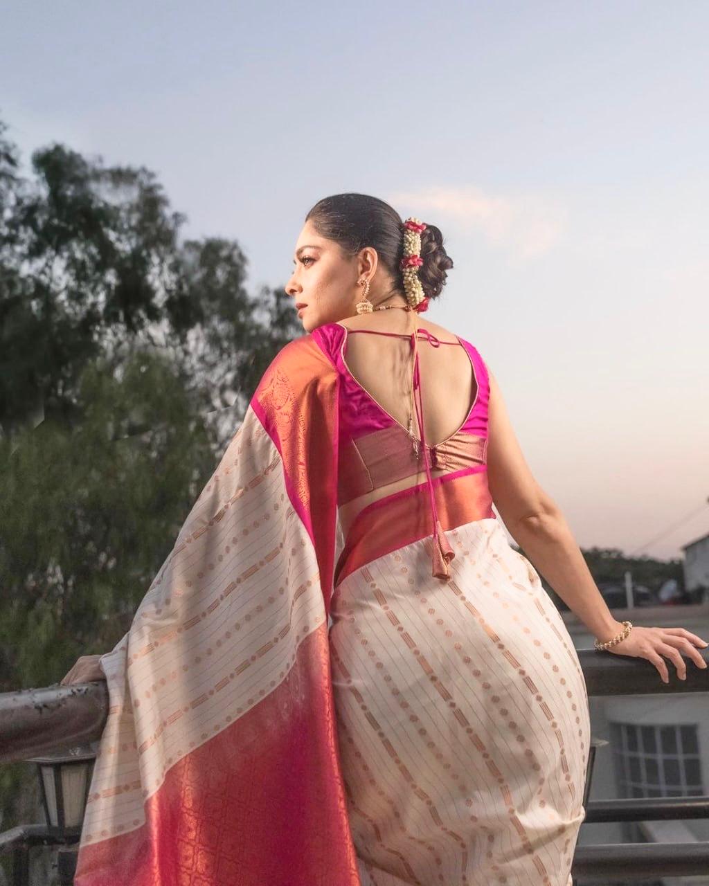 Regal Charm Banarasi Silk Saree with Copper Zari