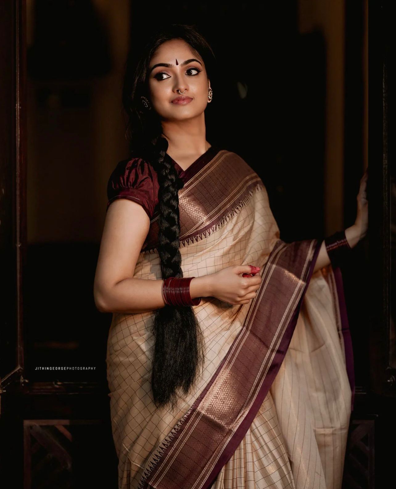 Banarasi Soft Silk Saree with Intricate Brocade & Gold Zari Weaving