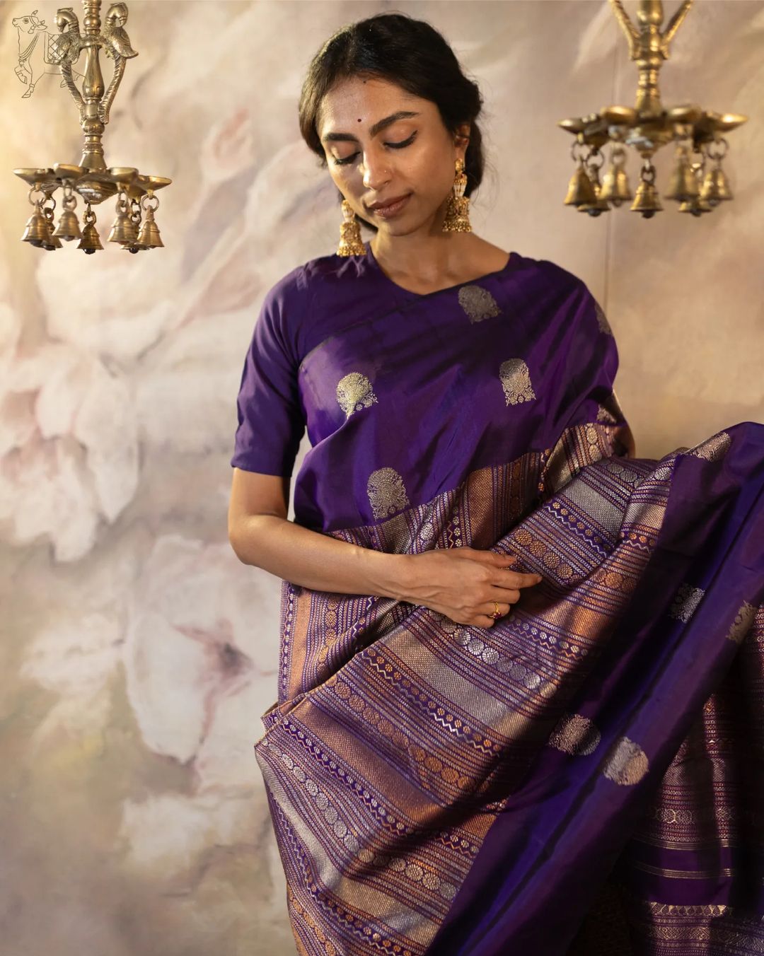Eternal Heritage Banarasi Soft Silk Saree Gold Silver Zari