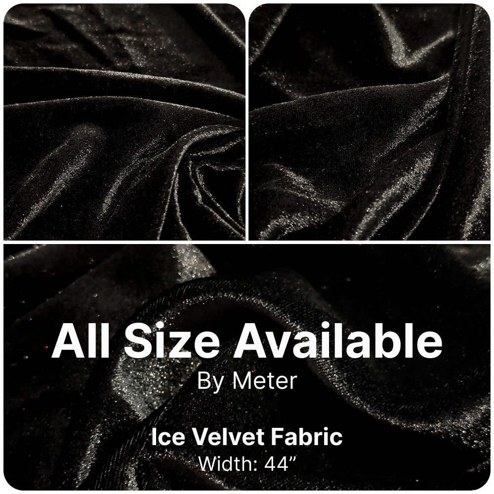 Premium Ice Velvet Fabric – Soft Smooth Luxury Velvet Material for Designer Dresses, Kurtis, Gowns & Home Decor