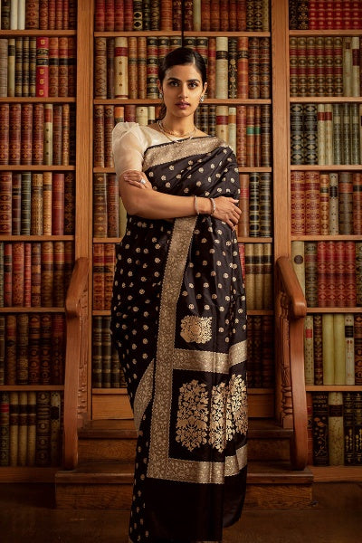 Banarasi soft silk saree with designer pallu – Colour 6