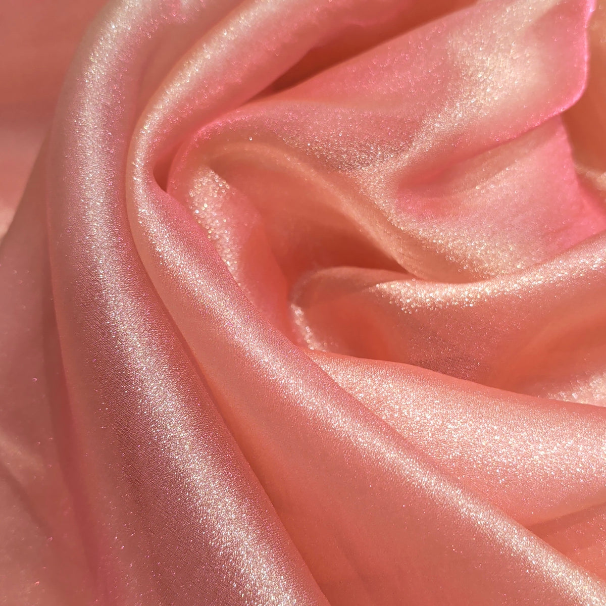 Baby Pink Organza Zari Fabric 1 Meter | Sheer Lightweight Designer Fabric for Saree, Dupatta, Blouse & Ethnic Wear