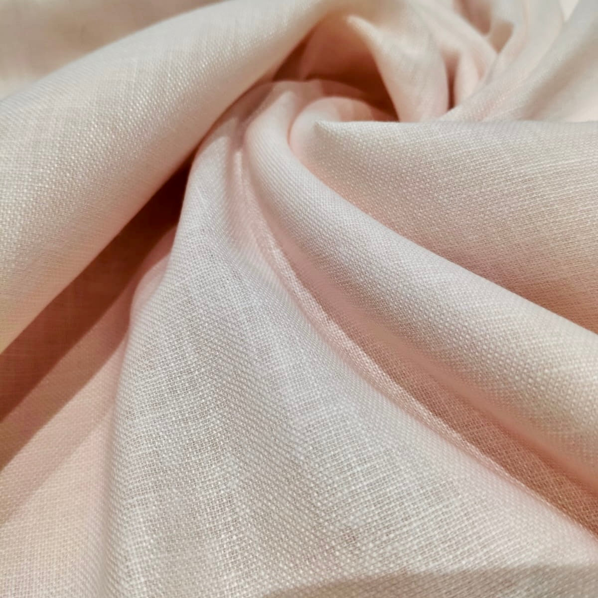 Premium Blush Pink Linen Fabric for Kurti Shirt and Dress | Soft Breathable Plain Linen Cloth | Boutique Quality Fabric