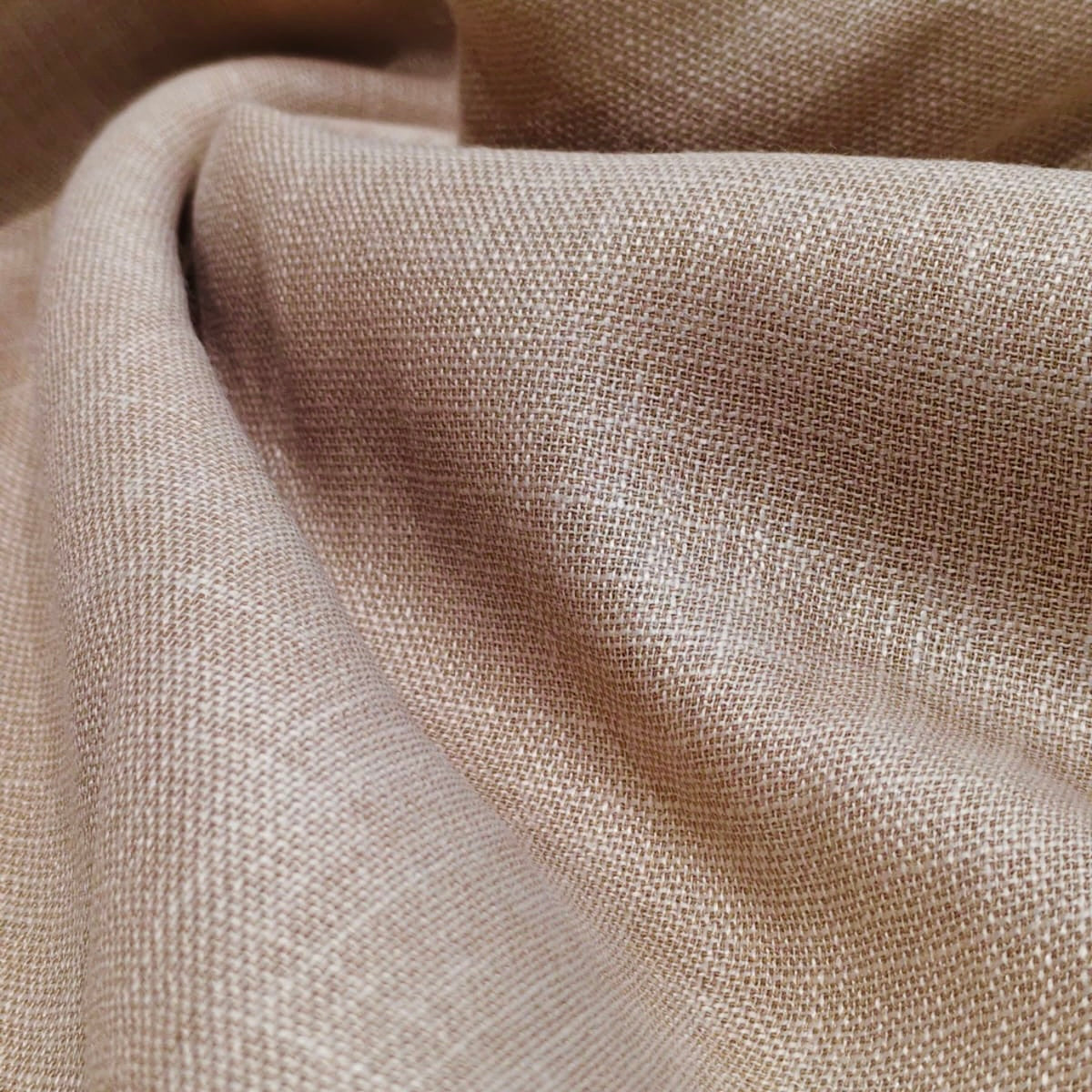 Beige Gold Premium Linen Fabric for Kurti, Blouse & Dress Material | Soft Breathable Linen Cloth