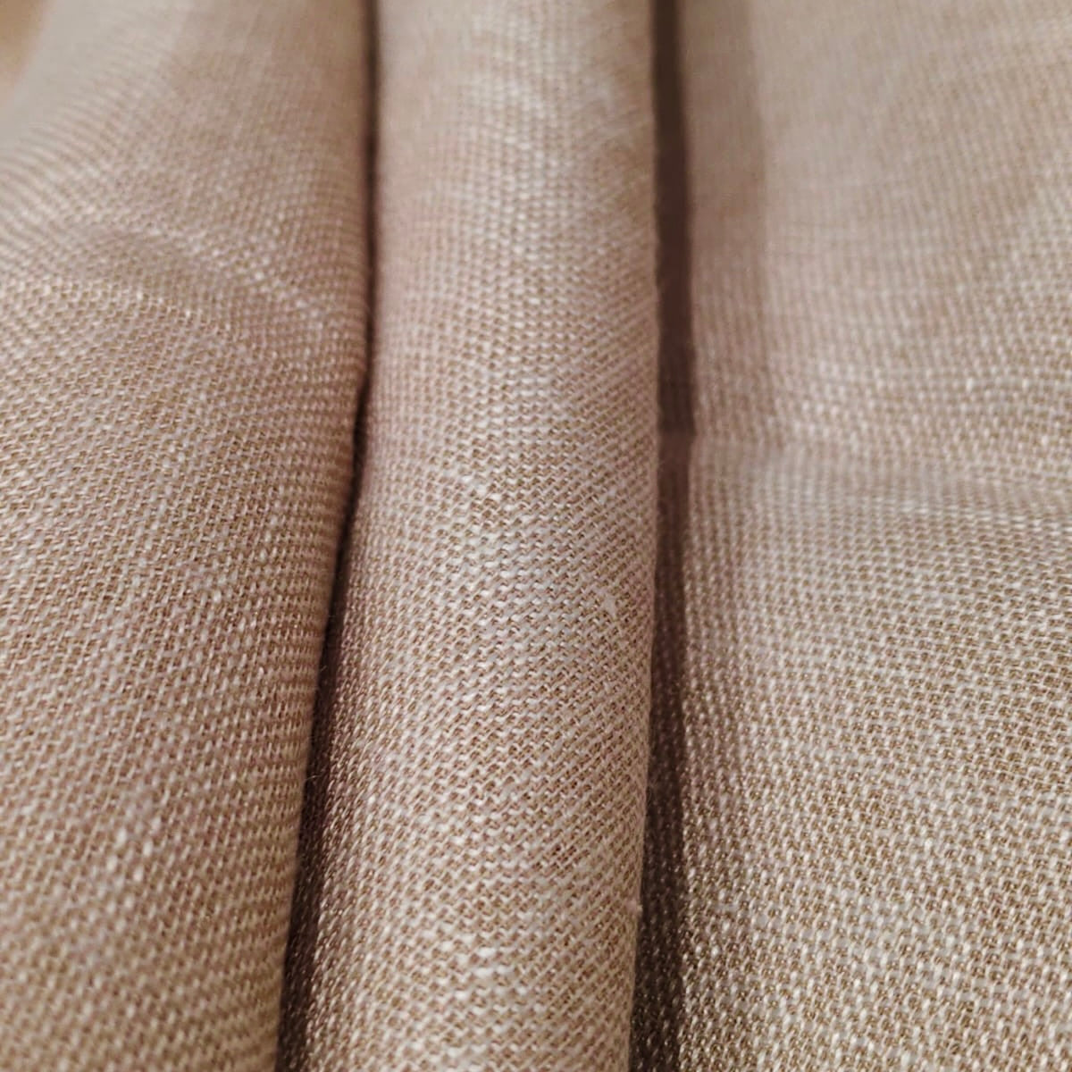 Beige Gold Premium Linen Fabric for Kurti, Blouse & Dress Material | Soft Breathable Linen Cloth