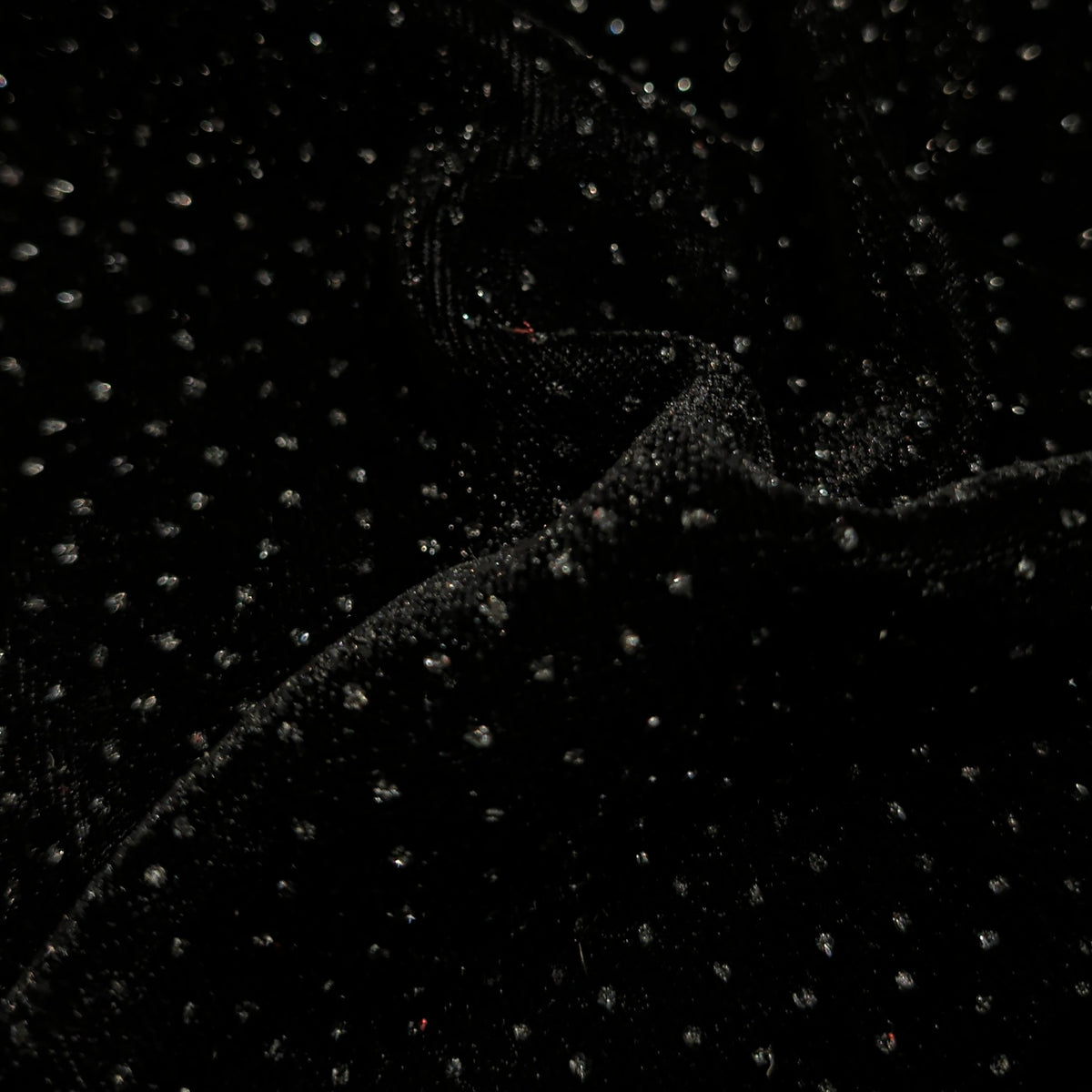 Black Sparkle Velvet Fabric – Premium Shimmer Finish | 1 Meter