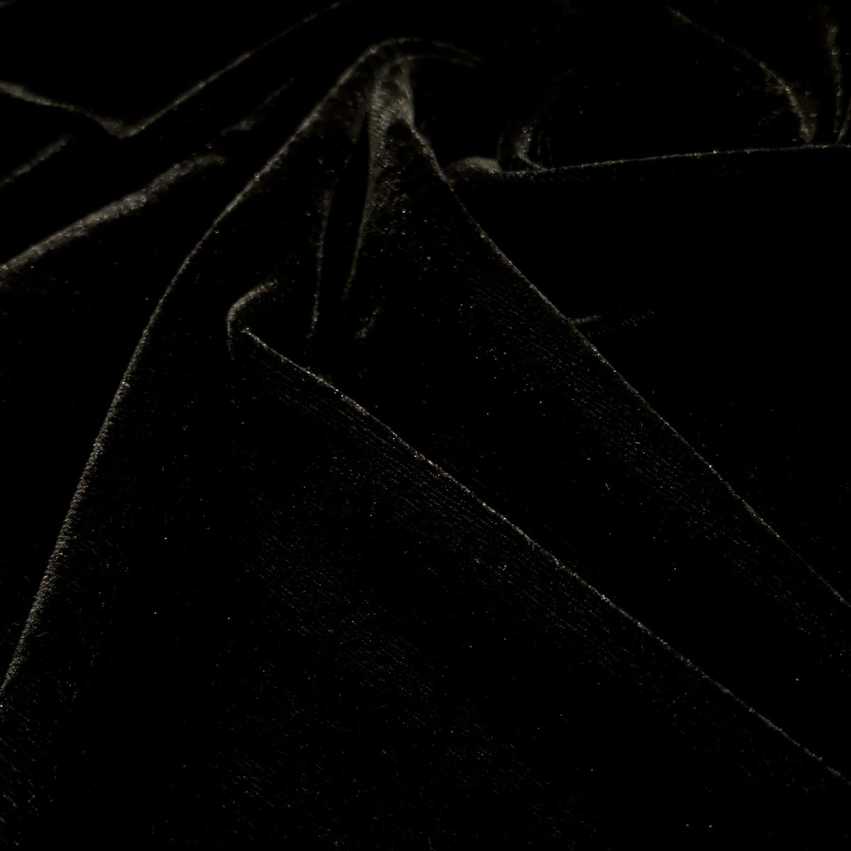 Plain Velvet Fabric Black – 1 Meter Unstitched Blouse Fabric | 44 Inch Width | 220 GSM