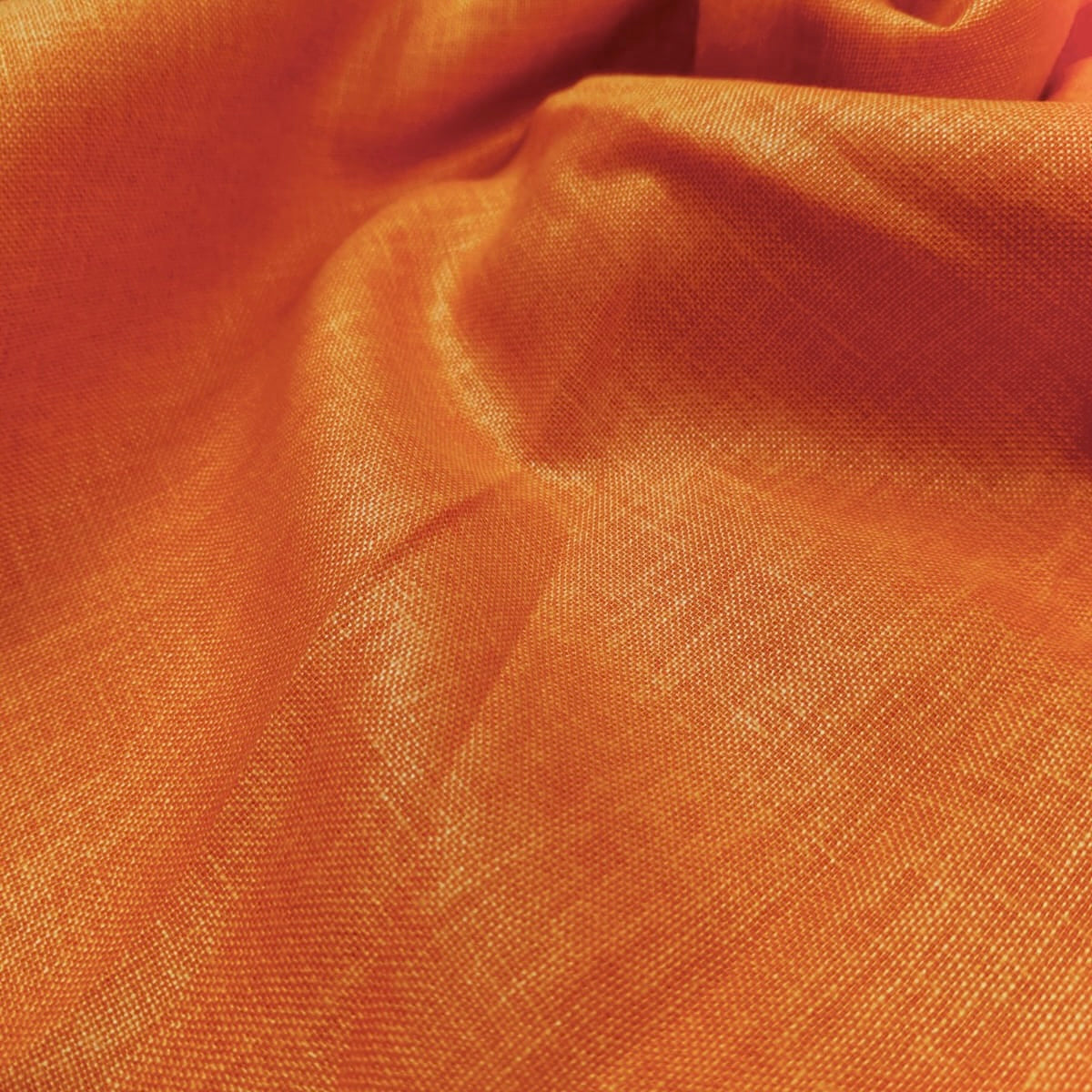 Orange Rust Premium Linen Fabric for Kurti, Blouse & Dress Material | Soft Breathable Linen Cloth