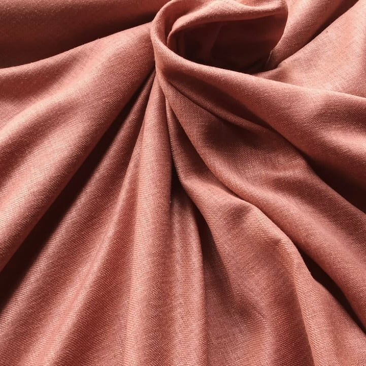 Cinnamon Brown Premium Linen Fabric for Kurti, Blouse & Dress Material | Soft Breathable Linen Cloth
