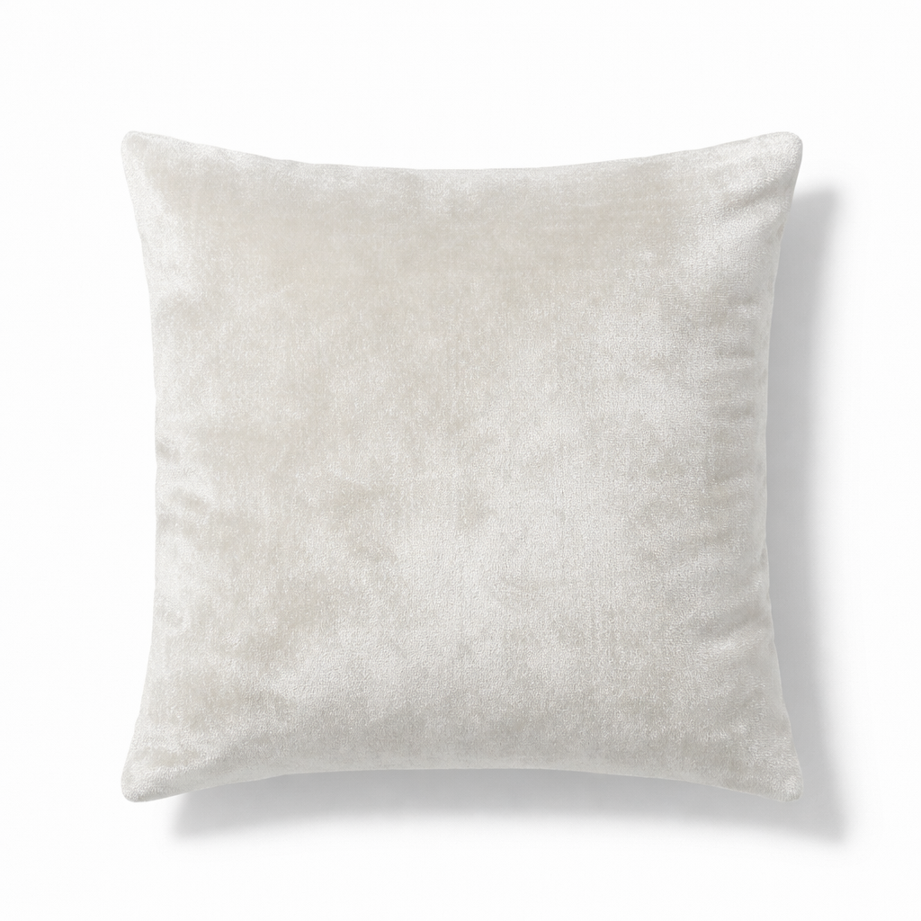 Cream Velvet Cushion | Soft Elegant Decorative Cushion