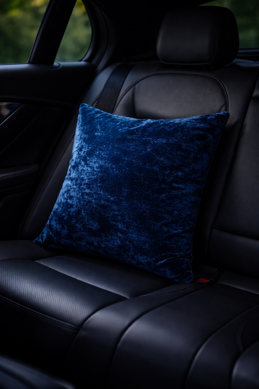 Midnight Blue Velvet Cushion for Sofa & Living Room Decor